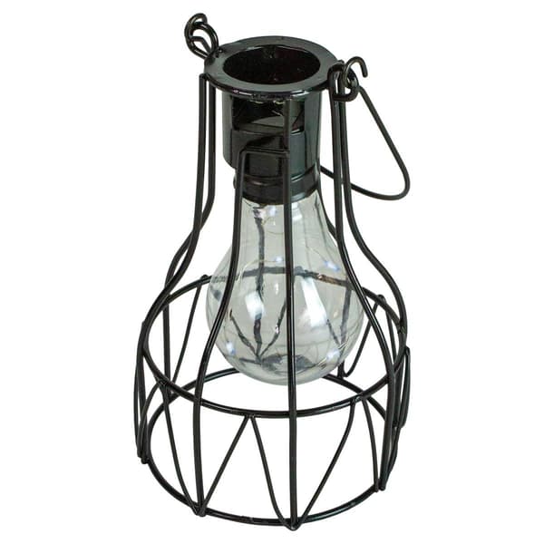 Northlight Seasonal 6.5in. Geometric Edison Outdoor Solar Lantern