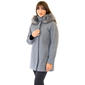 Womens Nine West Full Zip Faux Wool Coat with Faux Fur Hood - image 3