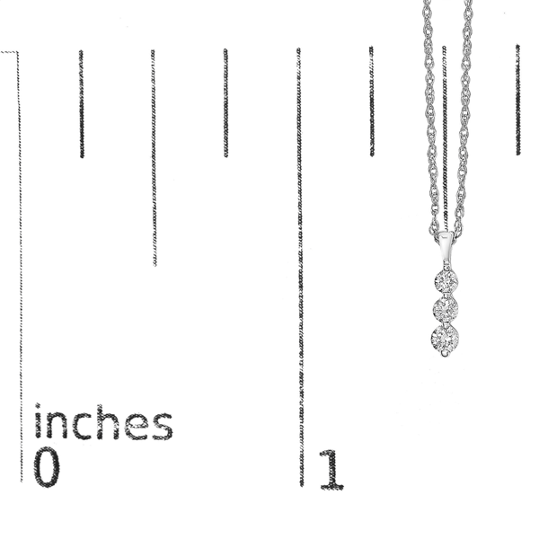 Haus of Brilliance Lab Grown Diamond 3-Stone Pendant Necklace