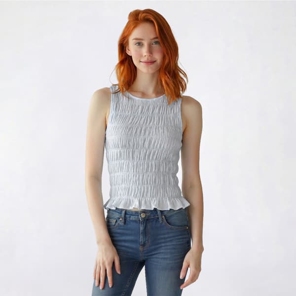 Juniors Madden Girl Sleeveless Gauze Smock Tank Top - image 