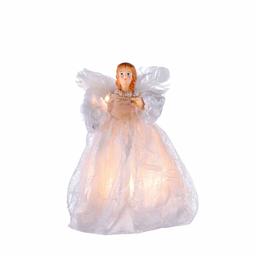 Kurt Adler 10-Light 9in. White Angel Treetop