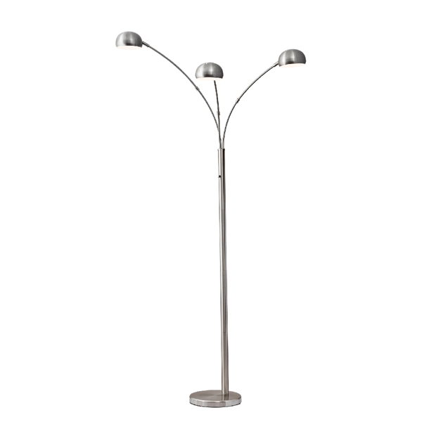 HomeRoots 84 Steel Three Light Tree Floor Lamp With Silver Meta