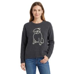 Womens Madison & Hudson Long Sleeve Dog Sweater