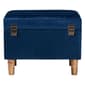 Baxton Studio Elias Modern Navy Velvet Fabric Storage Ottoman - image 5