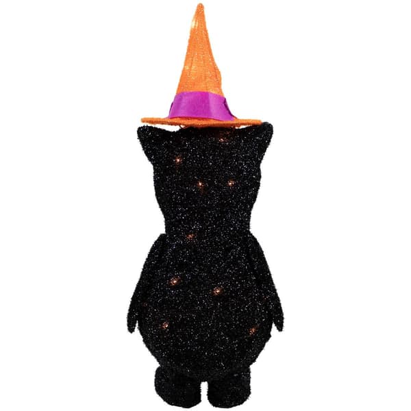 Northlight Seasonal 24in. Black Cat in Witch's Hat Yard Decor