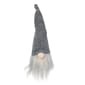 Northlight 8in. Lighted Grey Knit Gnome Head Christmas Ornament - image 1