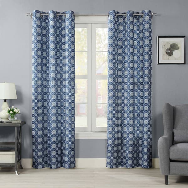 Mandala Lattice Grommet Curtain Panel - image 