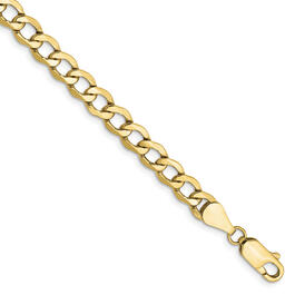 Mens Gold Classics&#40;tm&#41; 10kt. 5.25mm Semi-Solid 8in.Chain Bracelet