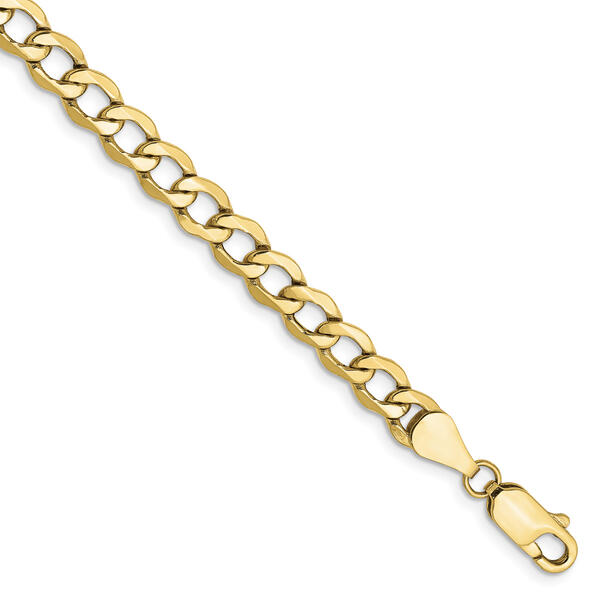 Mens Gold Classics&#40;tm&#41; 10kt. 5.25mm Semi-Solid 8in.Chain Bracelet - image 