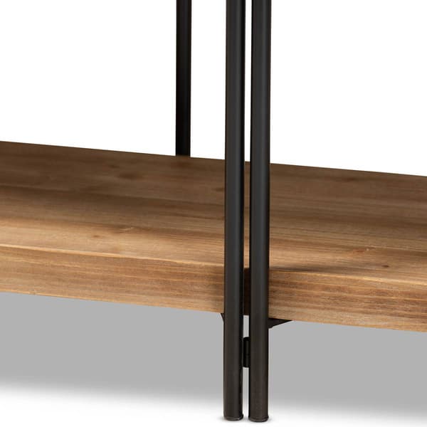 Baxton Studio Tarah Industrial Brown/Black Metal Console Table