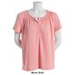 Plus Size Hasting & Smith Short Sleeve Solid Peasant Top - image 4