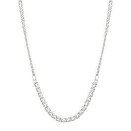 Roman Silver-Tone Cup Chain Frontal Necklace