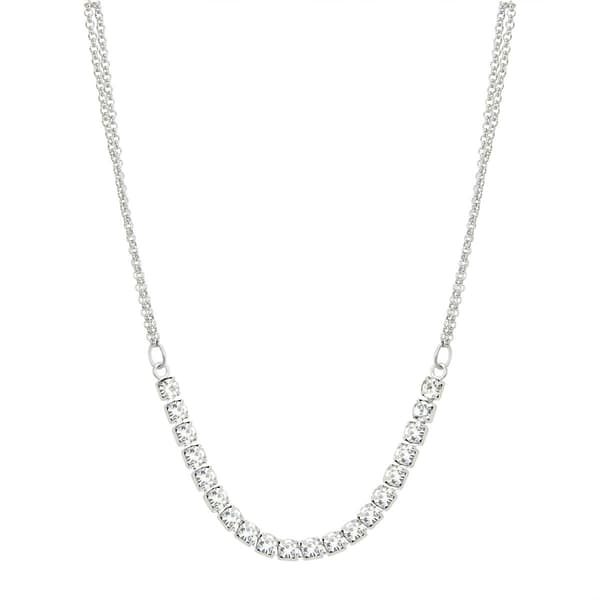 Roman Silver-Tone Cup Chain Frontal Necklace - image 