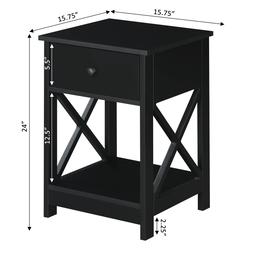 Convenience Concepts Oxford 1 Drawer End Table w/ Shelf