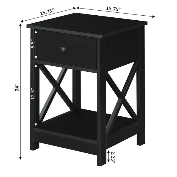 Convenience Concepts Oxford 1 Drawer End Table w/ Shelf