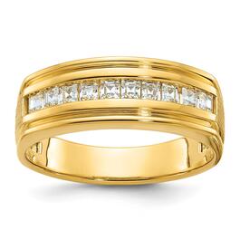 Mens Gentlemens Classics&#40;tm&#41; 14kt. Gold Satin 1/2ctw. Diamond Ring