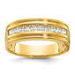 Mens Gentlemens Classics(tm) 14kt. Gold Satin 1/2ctw. Diamond Ring - image 1