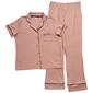 Womens Nicole Miller Short Sleeve Ribbed Pajama Set - image 1