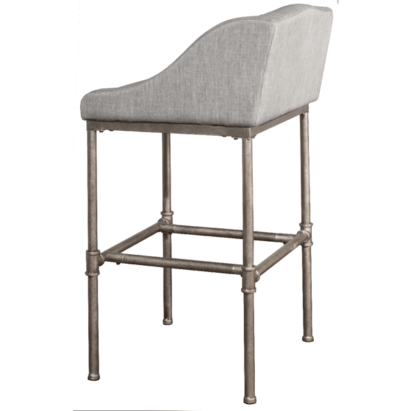 HH2 Home Dillon Low Profile Wingback Grey Bar Height Stool