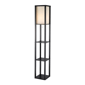 HomeRoots 72in. Solid Wood Column Lamp with Cotton Shade - image 2
