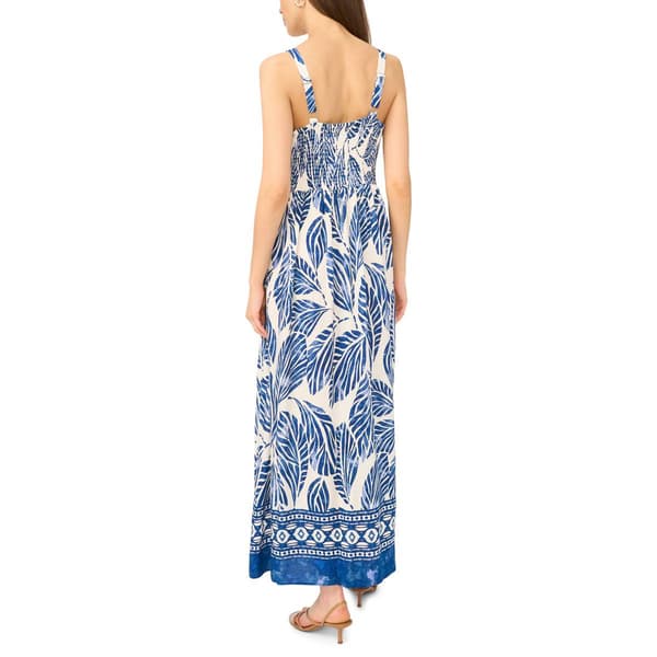 Womens Cece Sleeveless Tropical Leaf Challis Maxi Dress