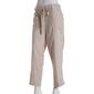 Womens Zac & Rachel Tie Waist Solid Linen Crop Pants - image 1