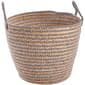 Heritage Medium Black Stripe Rope Hyacinth Hamper - image 1