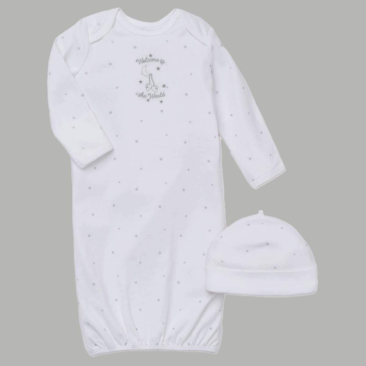 Baby Unisex (NB-3M) Little Me® Welcome World Nightgown...