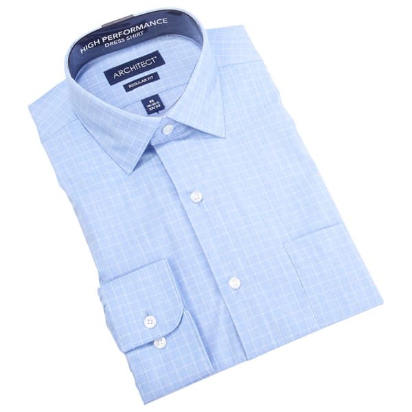 Mens Architect&#40;R&#41; High Performance Regular Fit Plaid Dress Shirt - image 