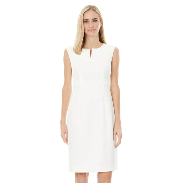 Womens Kasper Sleeveless Solid Sheath Dress - image 