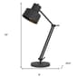 HomeRoots 33in. Black Metal Adjustable Desk Table Lamp - image 3