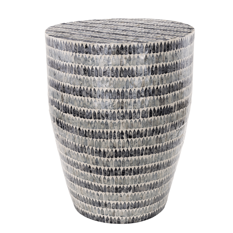 9th & Pike(R) Bohemian Blue Capiz Shell Accent Table