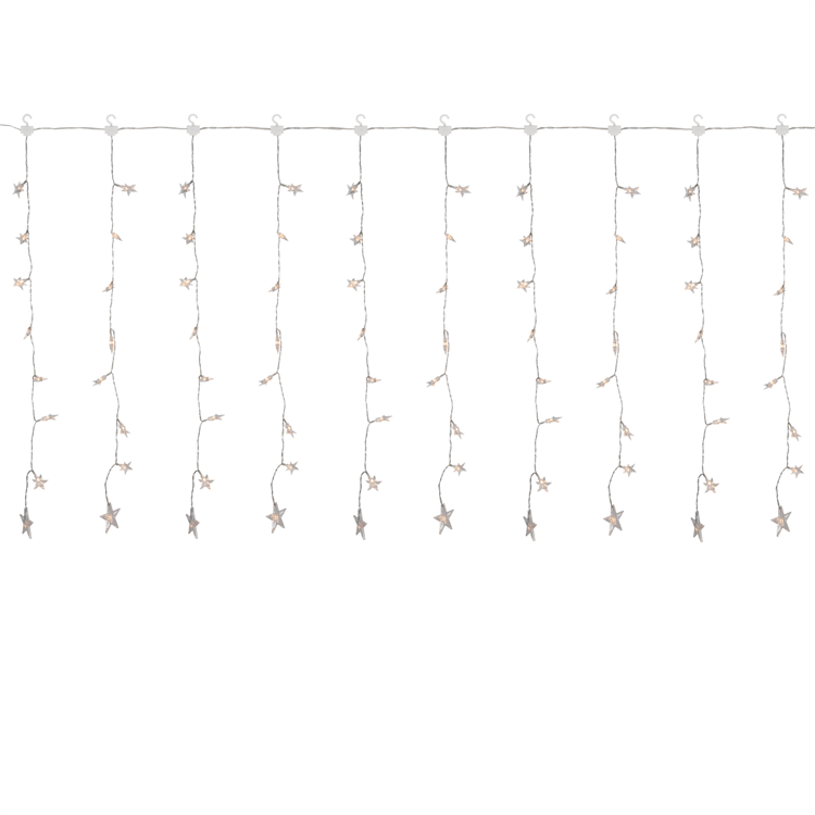 Northlight 7.5ft. Warm White LED Stars Curtain Christmas Lights