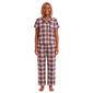 Juniors Derek Heart Short Sleeve Dumfries Plaid Pajama Set - image 1