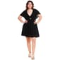 Juniors Plus Angie Solid Twist Front Eyelet A-Line Dress - image 1