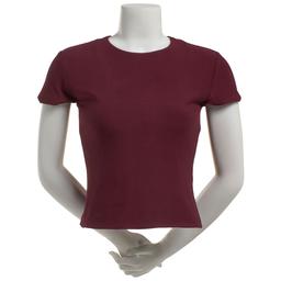 Juniors 7th & Hudson Short Sleeve Fitted Double Layered Tee