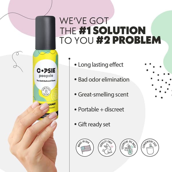 Oopsie Poopsie Lemon Bergamot Odor Spray