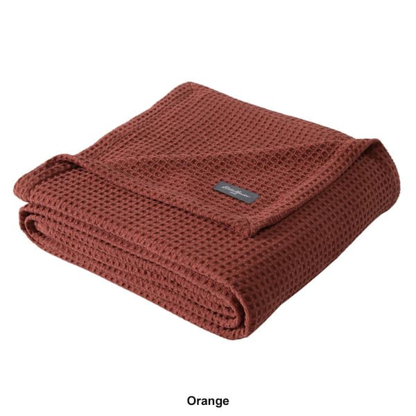 Eddie Bauer Solid Waffle Cotton Blanket