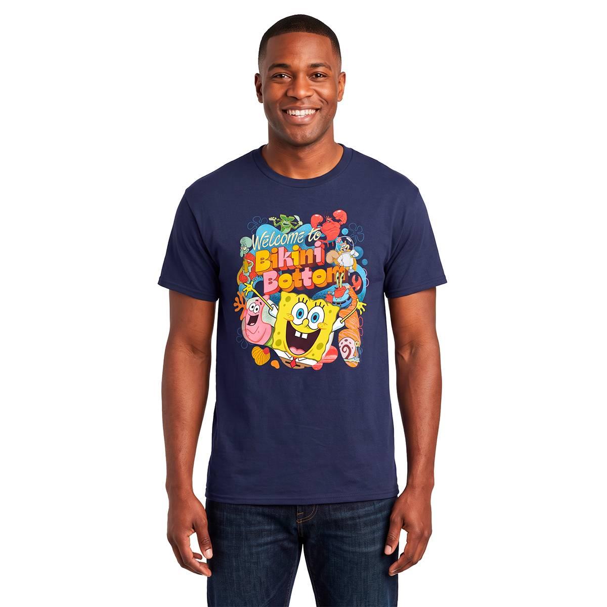 Young Mens Spongebob Bikini Bottom Graphic Tee