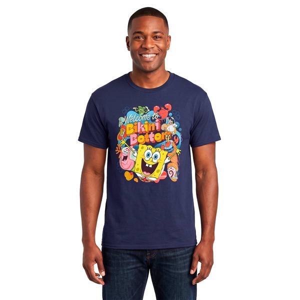 Young Mens Spongebob Bikini Bottom Graphic Tee - image 