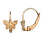 Kids 14kt. Gold Butterfly Leverback Earrings - image 1