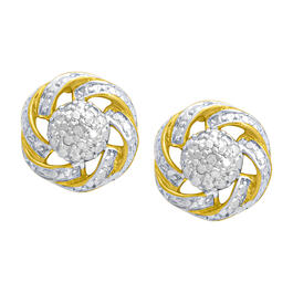 Accents by Gianni Argento Gold Plated Love Knot Stud Earrings