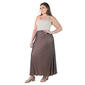 Plus Size 24/7 Comfort Apparel Double Layer Maxi Skirt - image 2