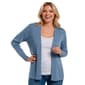 Petite 89th & Madison Geometric Ribbed Open Front Cardigan - image 1