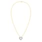 Nova Star® Gold-Plated Lab-Grown Diamond 2-Row Heart Pendant - image 2
