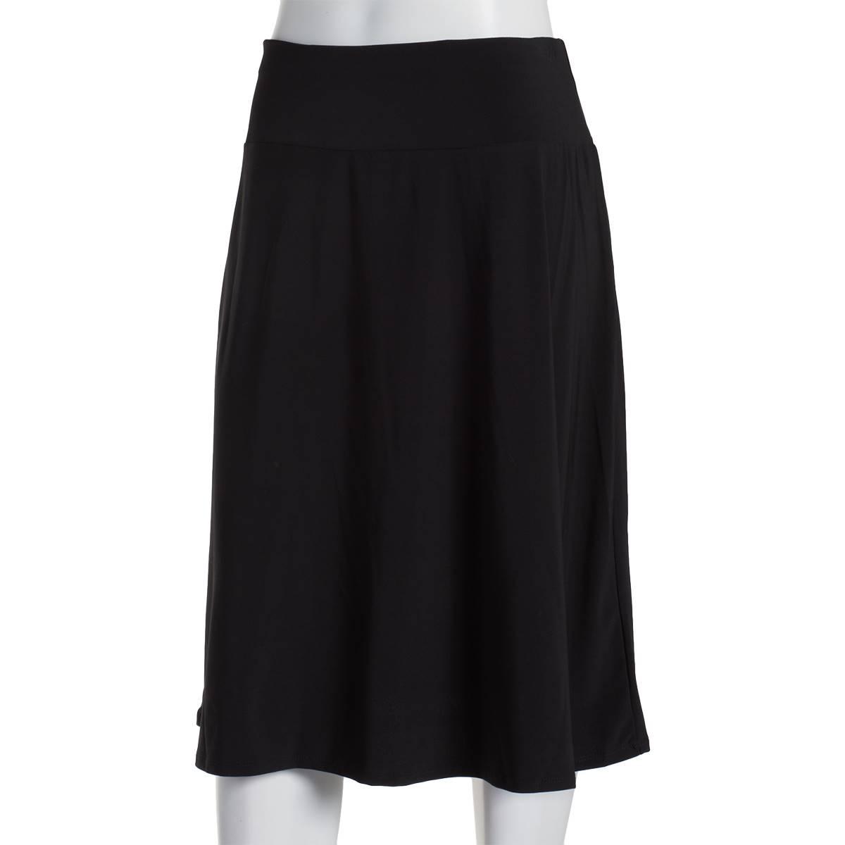 Womens NY Collection Knee Length Solid ITY Skirt