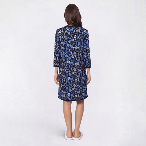 Plus Size René Rofé® 3/4 Sleeve Floral Nightshirt