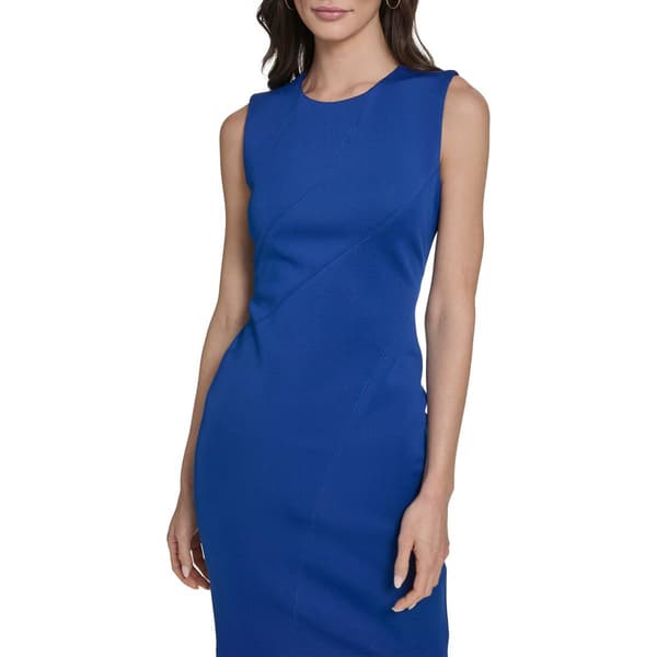 Womens Calvin Klein Sleeveless Crepe Sheath Dress