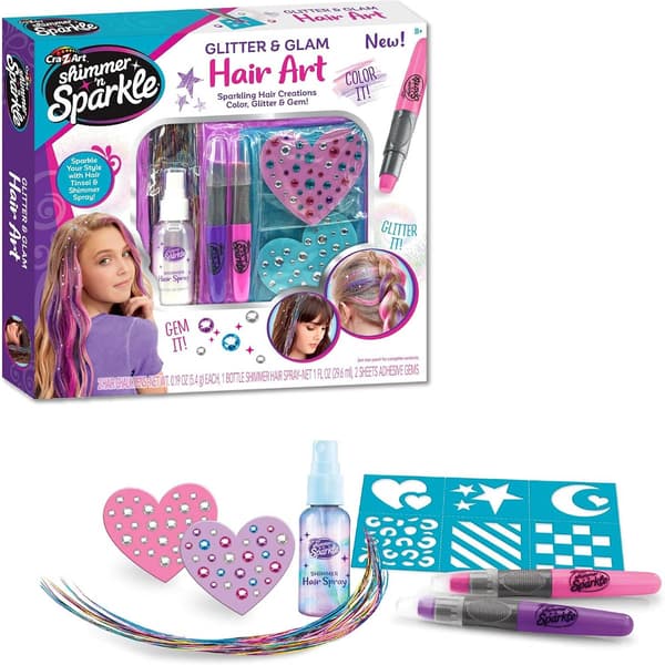 Shimmer & Shine Ultimate Glam Hair Art - image 