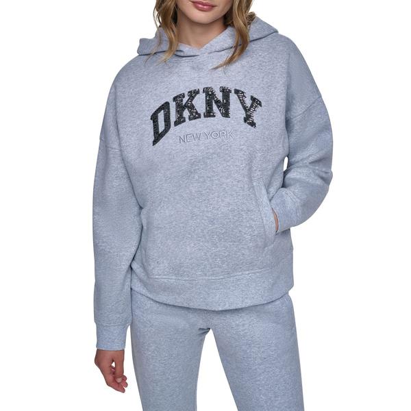 Womens DKNY Sport Varsity Sequin Logo Hoodie - image 